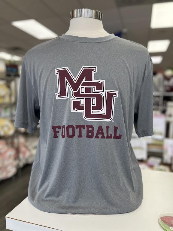 Interlocking MSU Football Dryfit Tee
