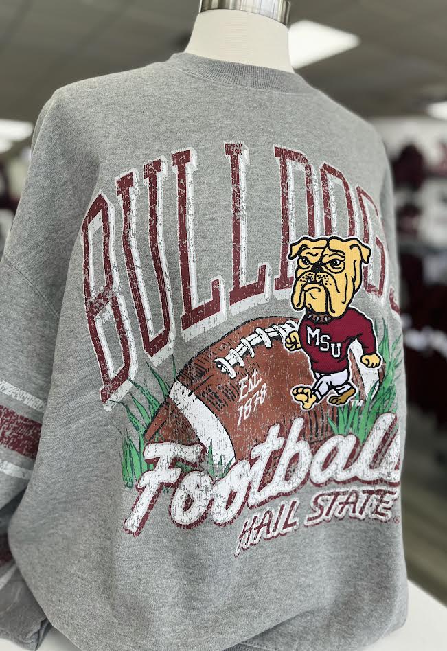 Vintage Bulldogs Football Sweatshirt