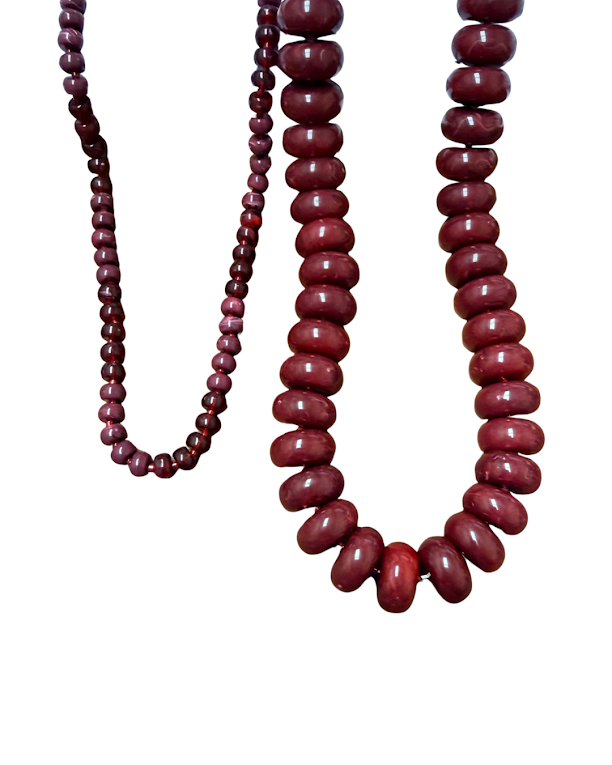 Maroon Beaded Necklace