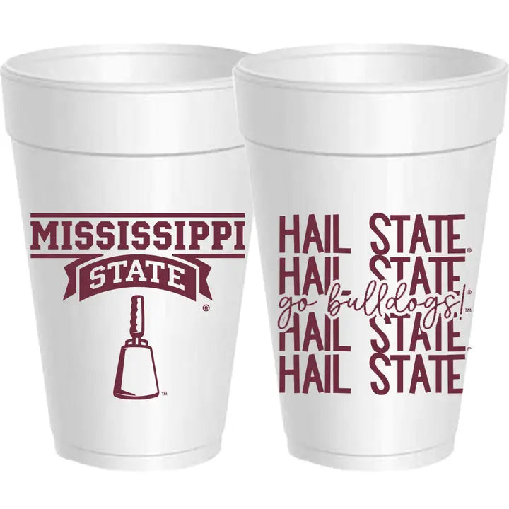 Hail State Stacked Styrofoam Cups