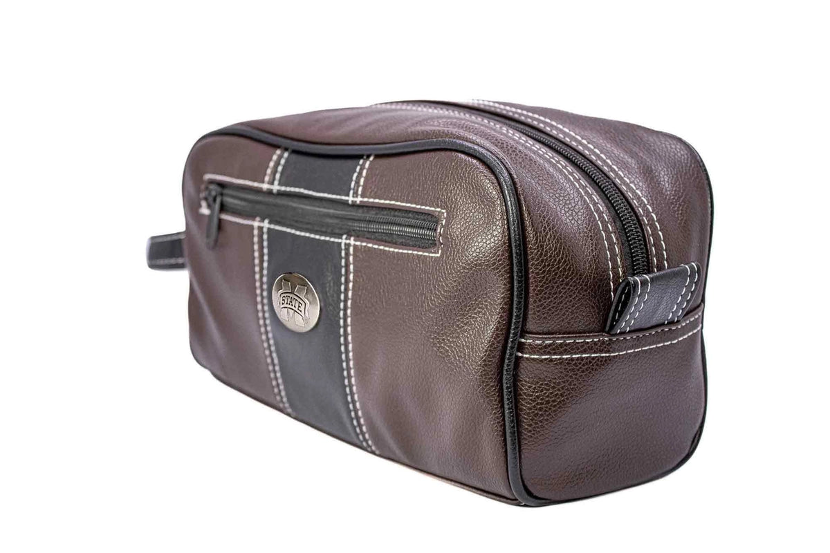 MSU Leather Toiletry Bag