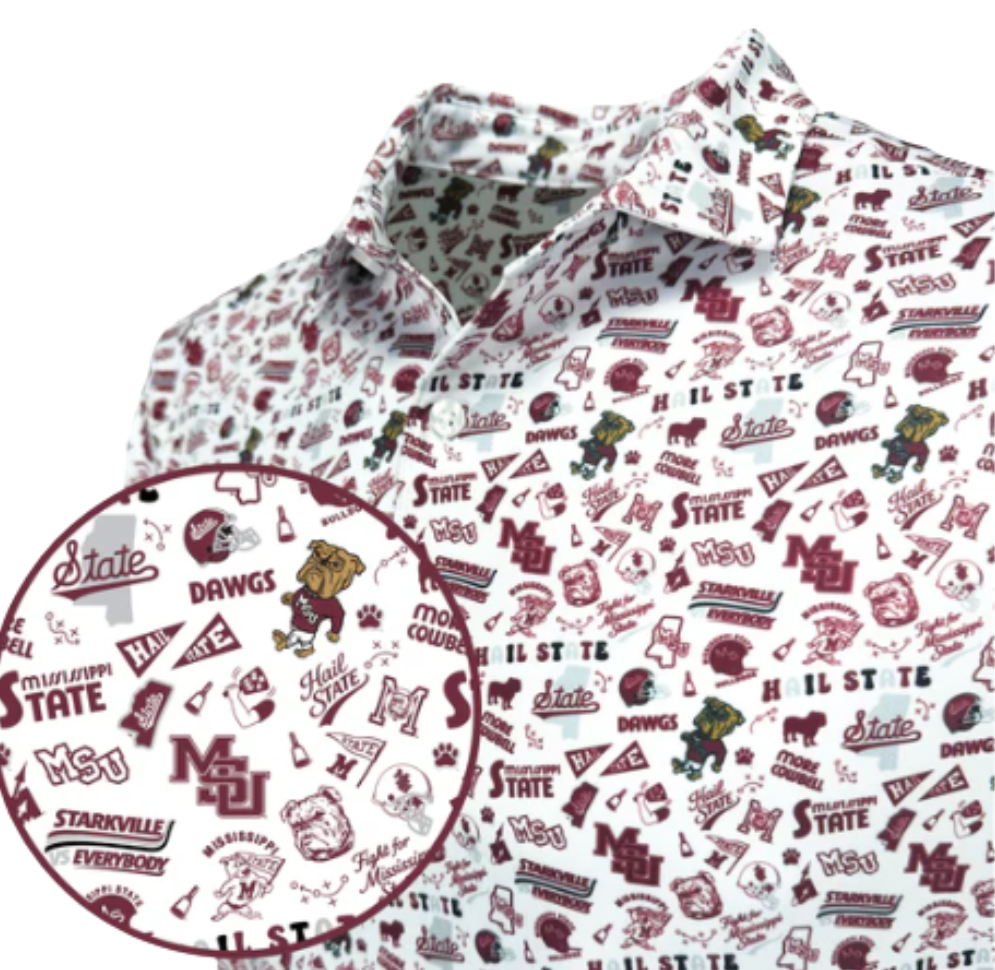 Miss State Dawgs Gameday Polo