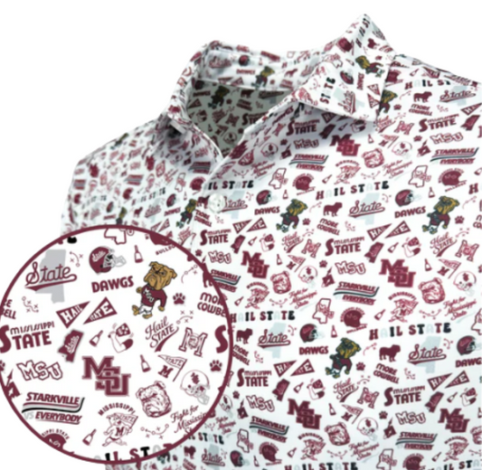 Miss State Dawgs Gameday Polo