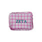 Sorority Gingham Makeup Bag
