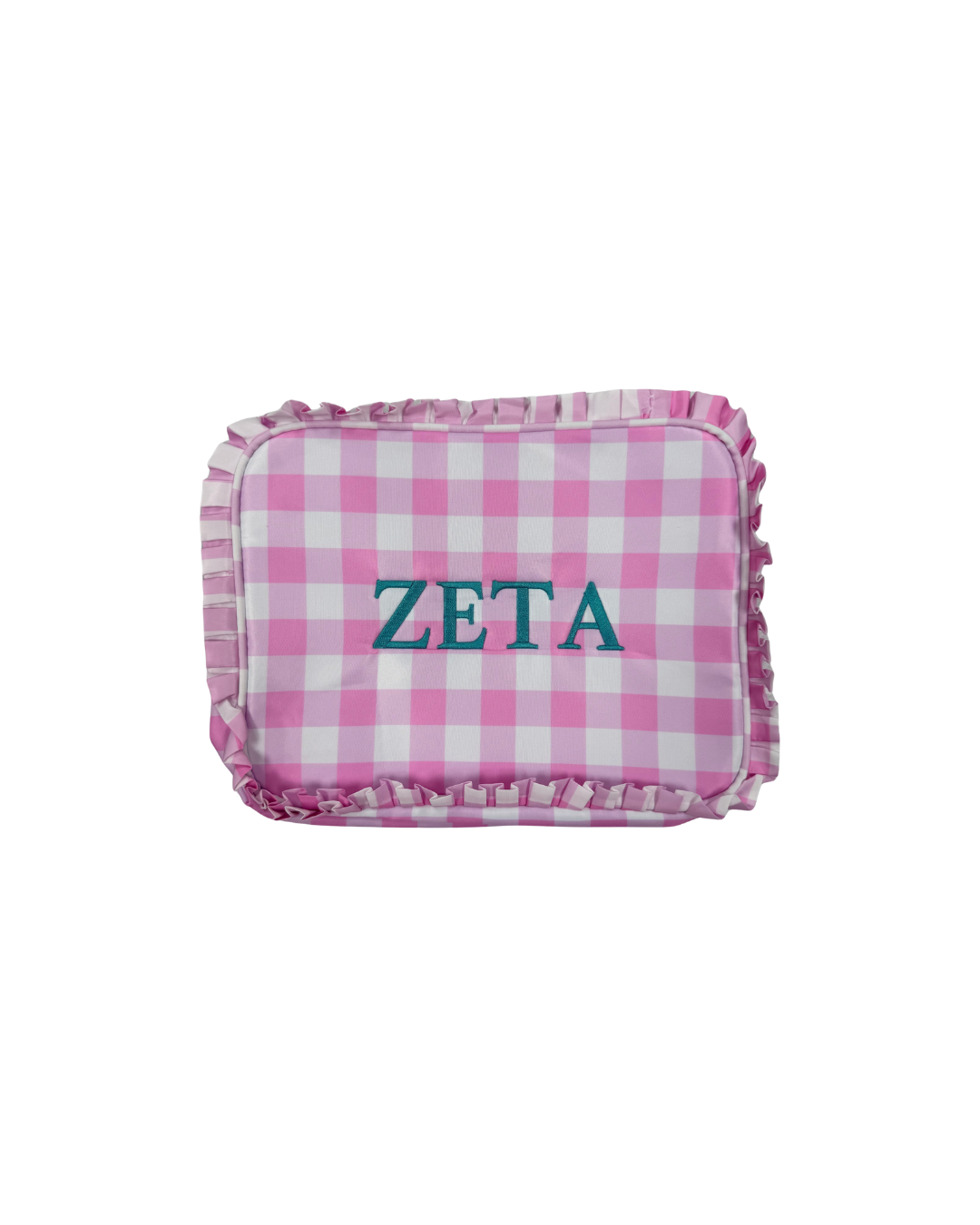 Sorority Gingham Makeup Bag