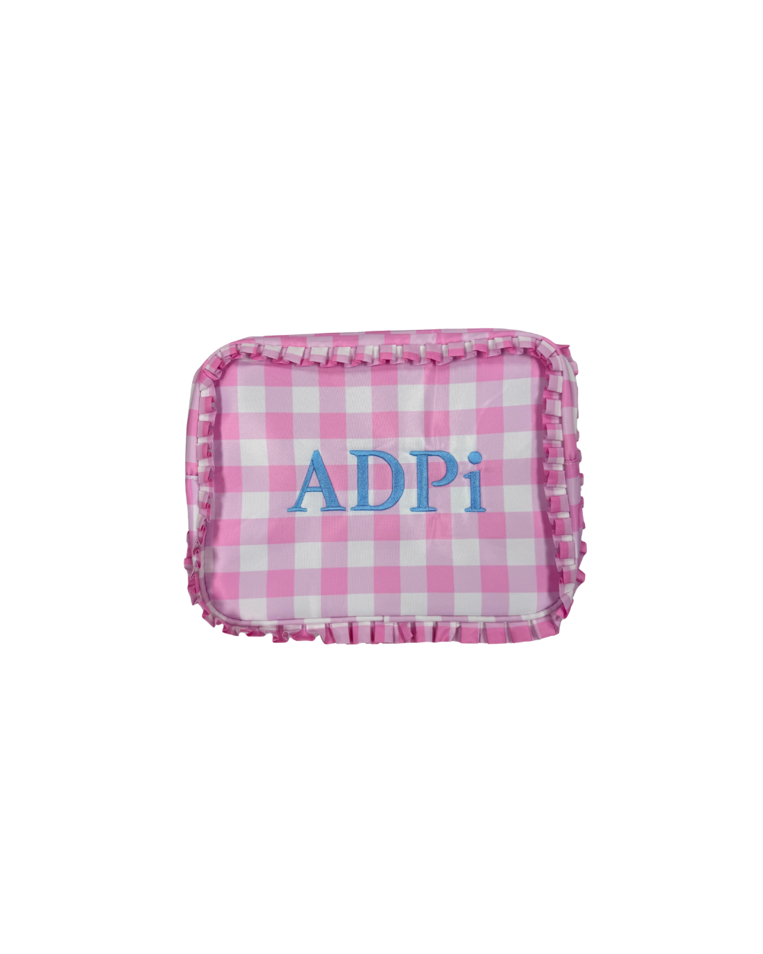 Sorority Gingham Makeup Bag