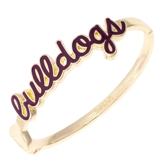 Bulldogs Script Enamel Bangle