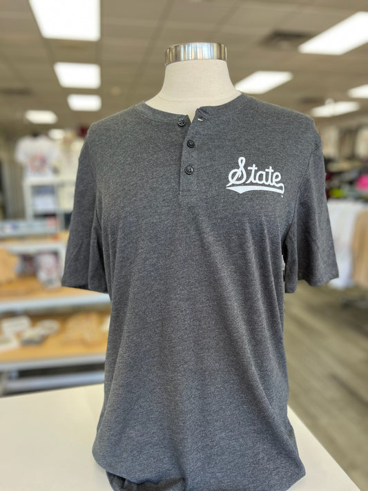 State Script Henley Tee