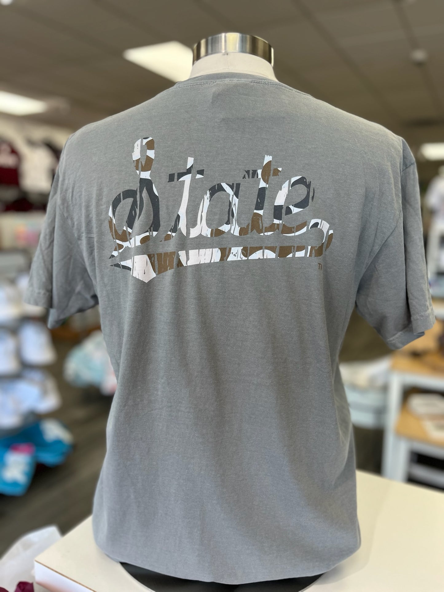 State Script Camo Tee