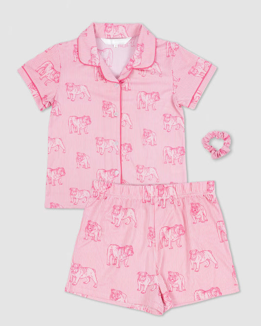Girls Bulldog Stare Sleep Wear