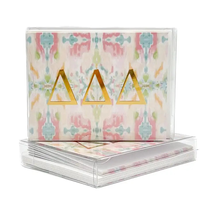 Gold Foil Kaleidoscope Sorority Notecards