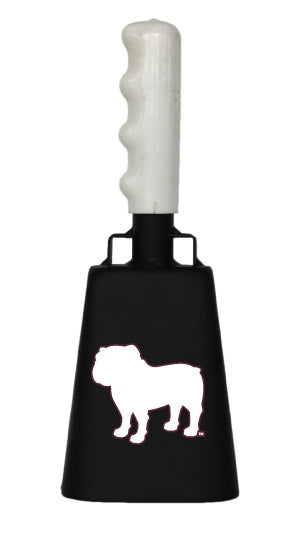 Boxed: Medium Black BullyBell with Bulldog Silhouette Decal