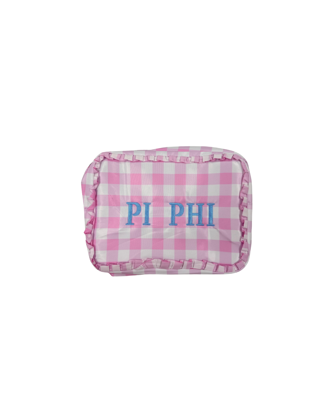 Sorority Gingham Makeup Bag