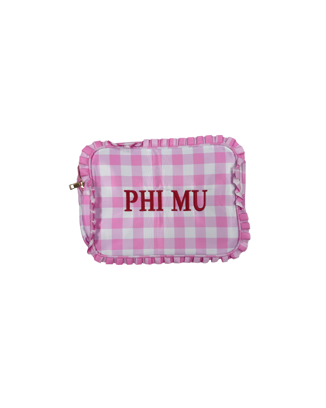 Sorority Gingham Makeup Bag