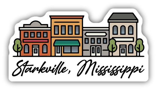 Starkville Mainstreet Buildings Decal