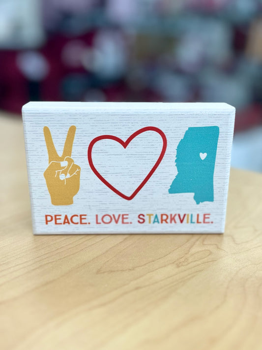 Peace. Love. Starkville Mini Block