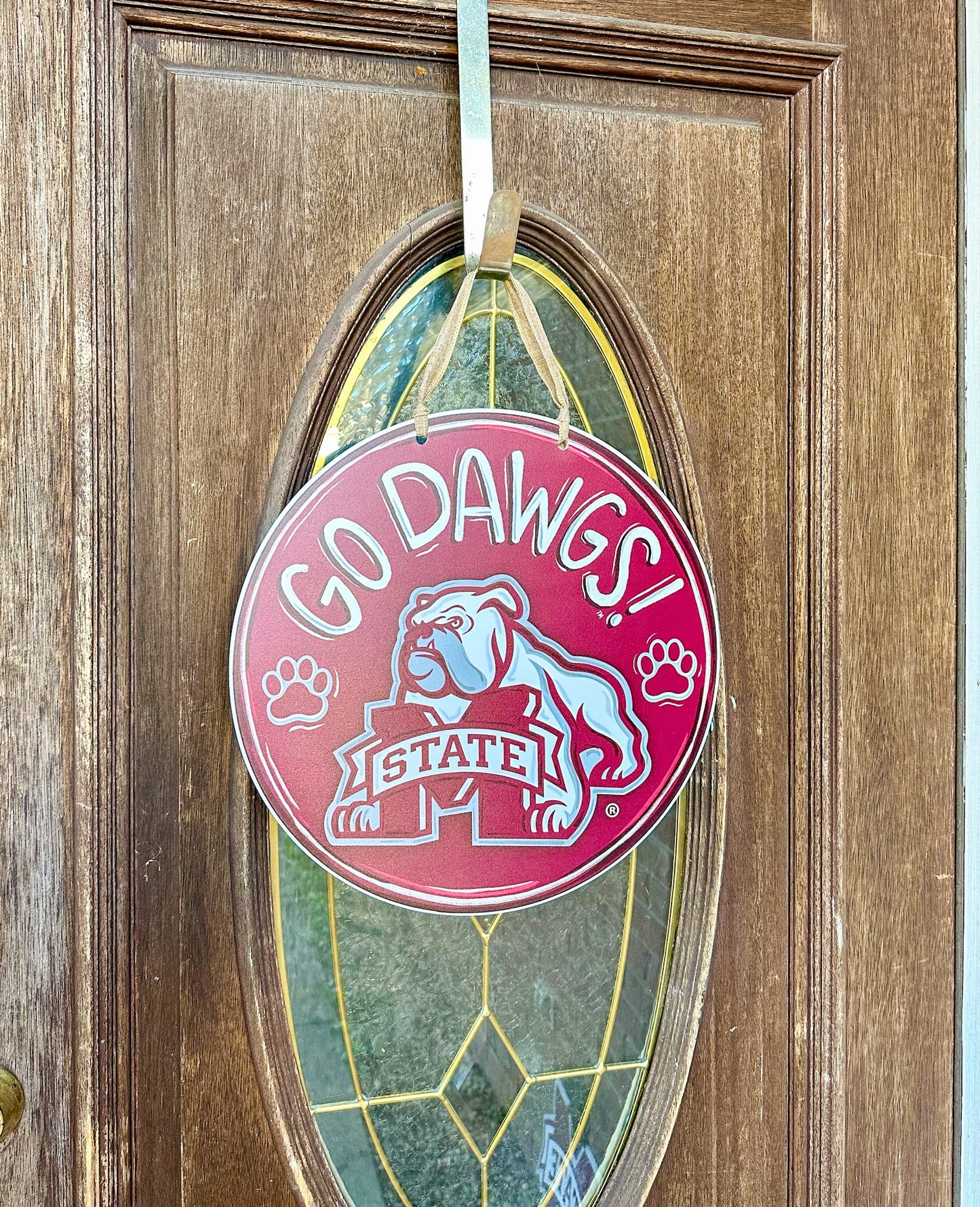 MSU Bulldogs Round Door Hanger