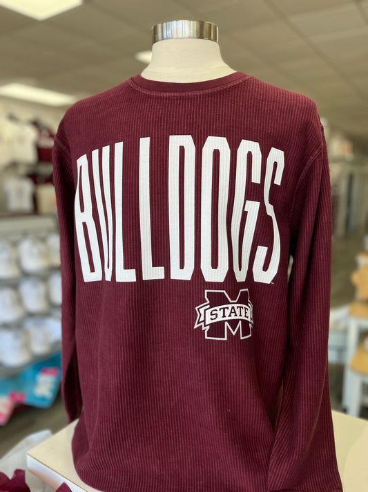 Mississippi State "Peterson" Corded Crew Neck