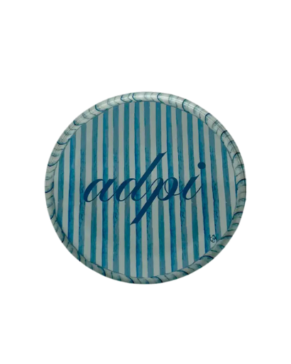 Sorority Striped Acrylic Coaster