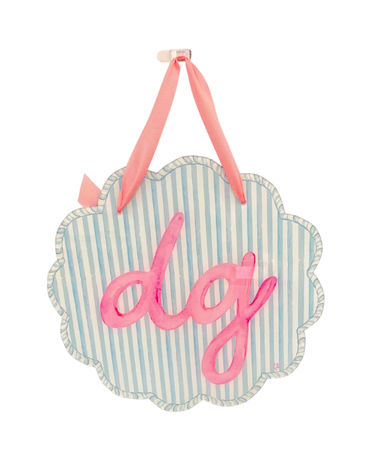 Scalloped Sorority Acrylic Doorhanger