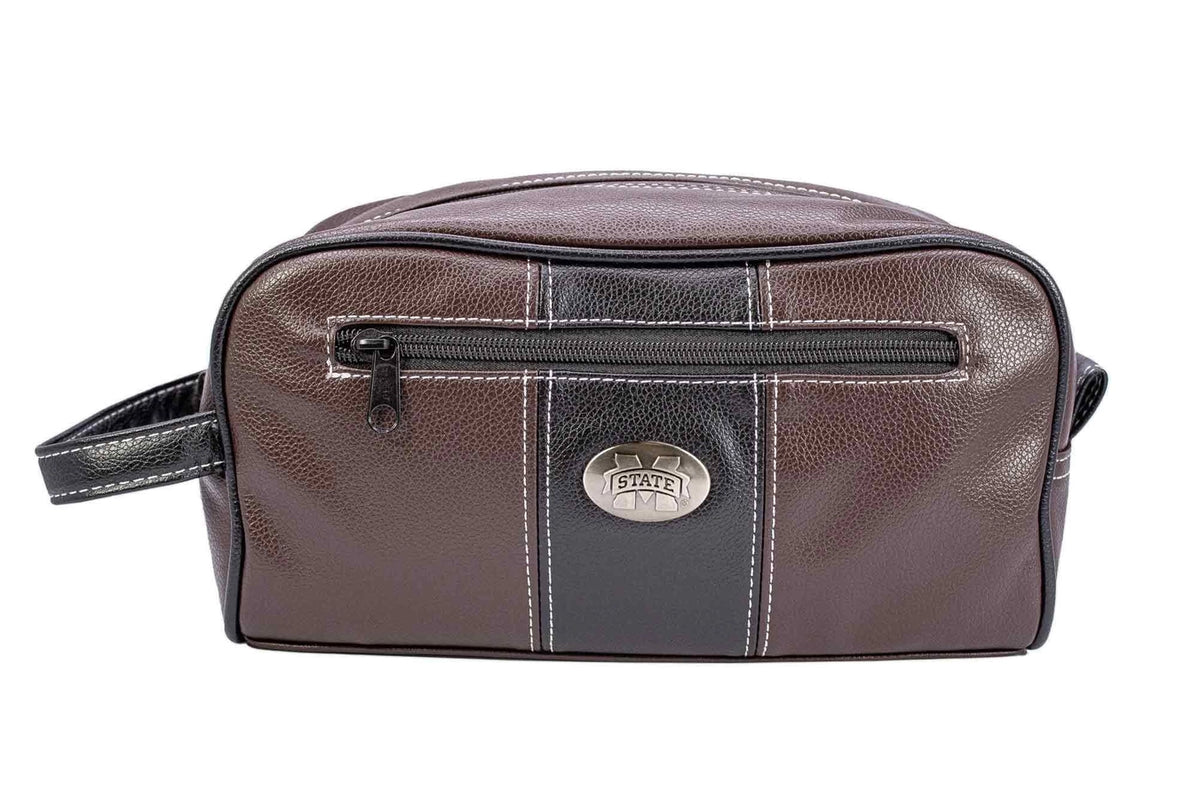 MSU Leather Toiletry Bag