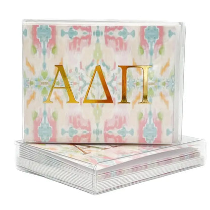 Gold Foil Kaleidoscope Sorority Notecards