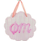 Scalloped Sorority Acrylic Doorhanger