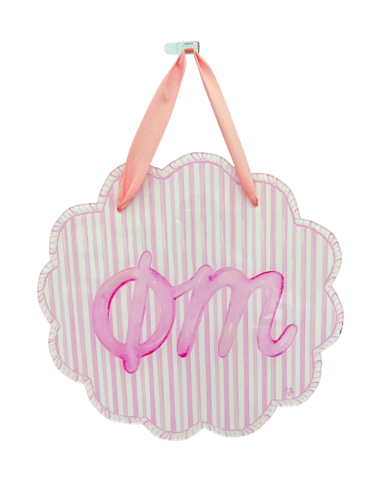 Scalloped Sorority Acrylic Doorhanger