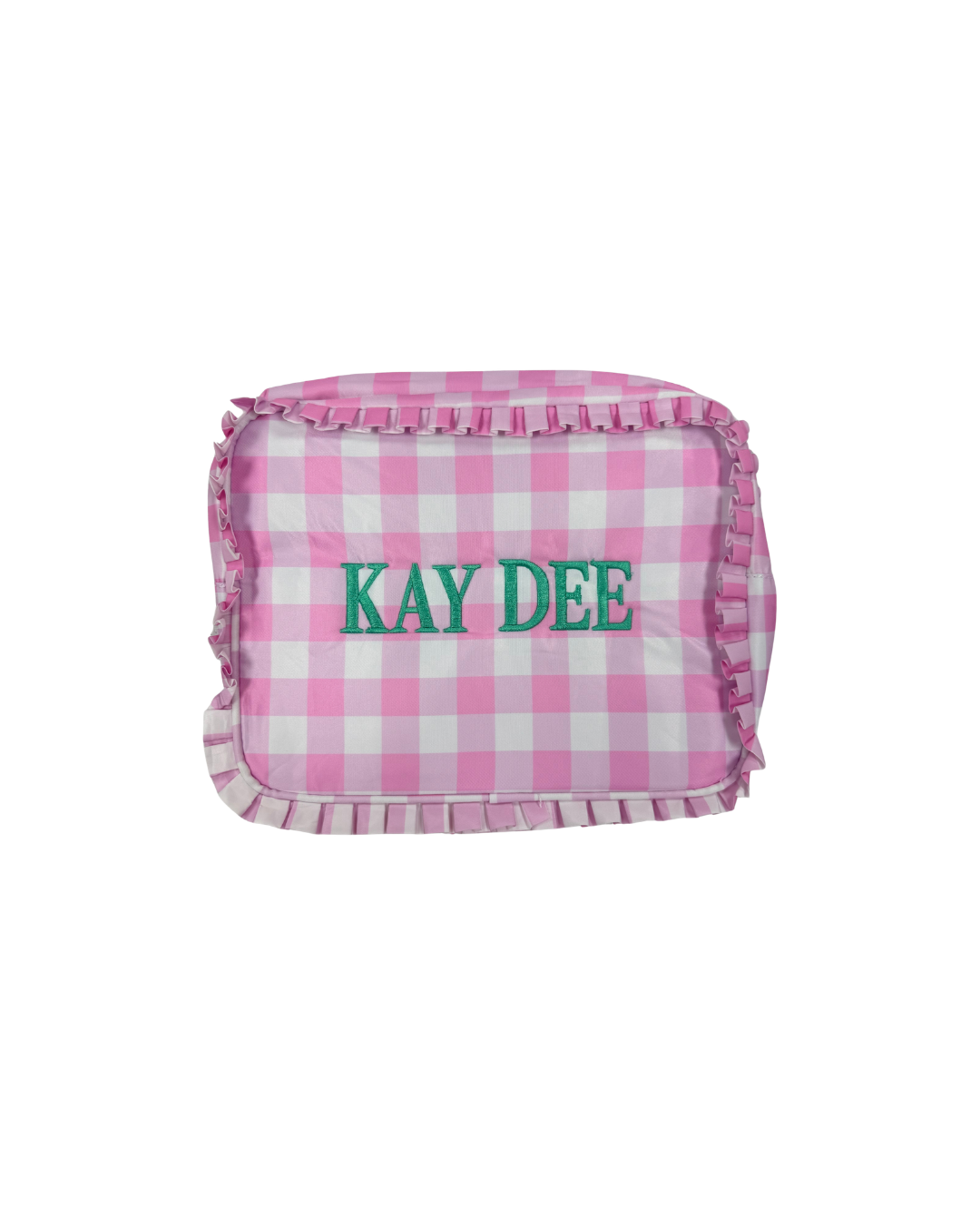 Sorority Gingham Makeup Bag