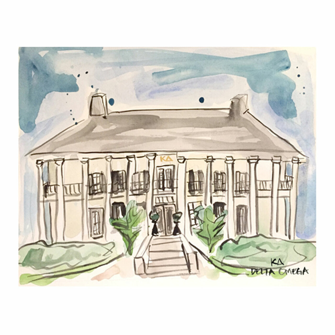 Watercolor Sorority House Prints