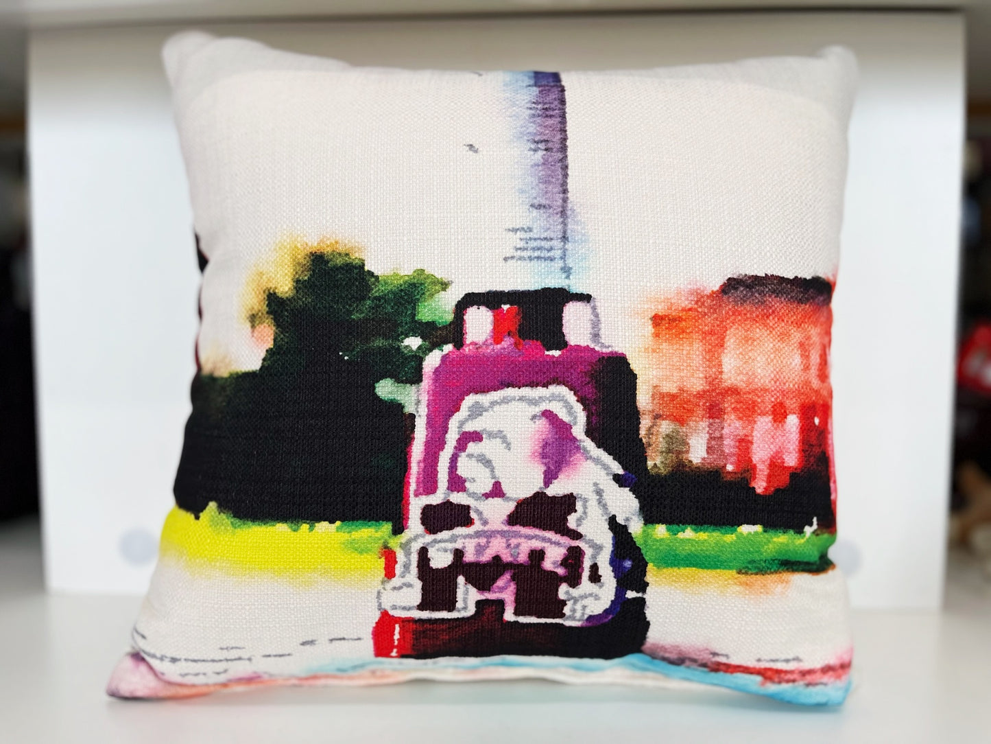 Watercolor Cowbell Pillow