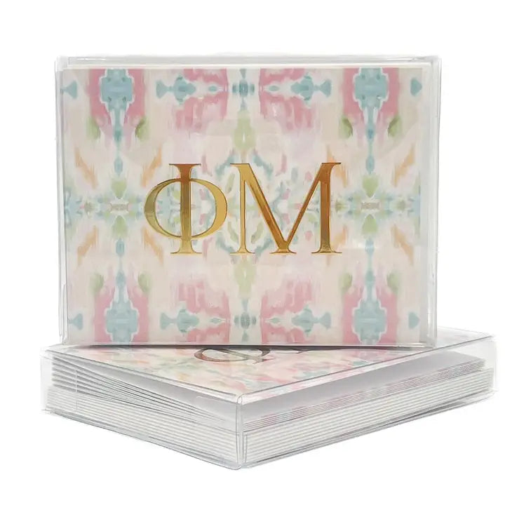 Gold Foil Kaleidoscope Sorority Notecards