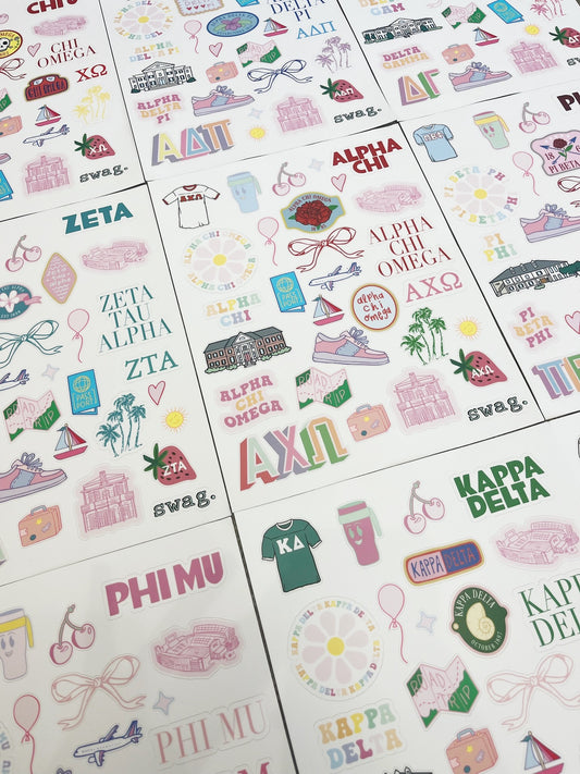 Sorority Sticker Sheets