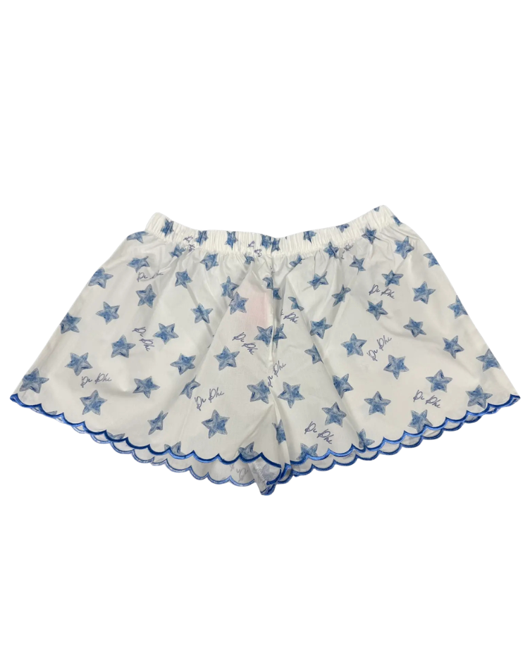 Pi Phi Cotton Scalloped Shorts