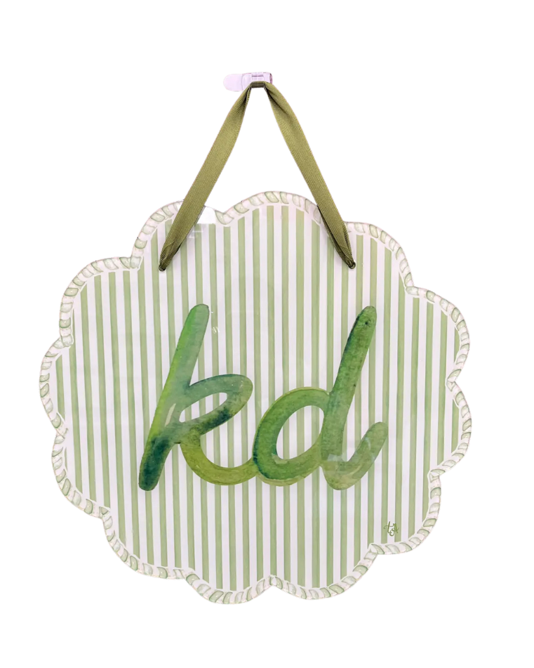 Scalloped Sorority Acrylic Doorhanger