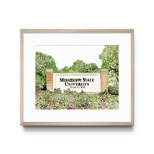 MSU Watercolor Collegiate Print