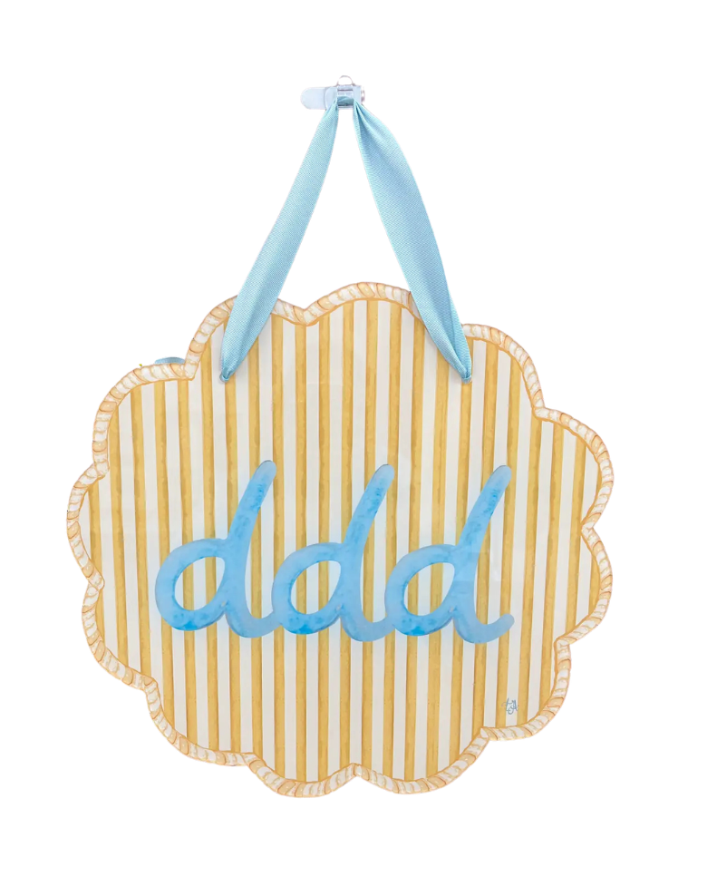 Scalloped Sorority Acrylic Doorhanger