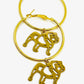 Hanging Bulldog Hoop Earrings