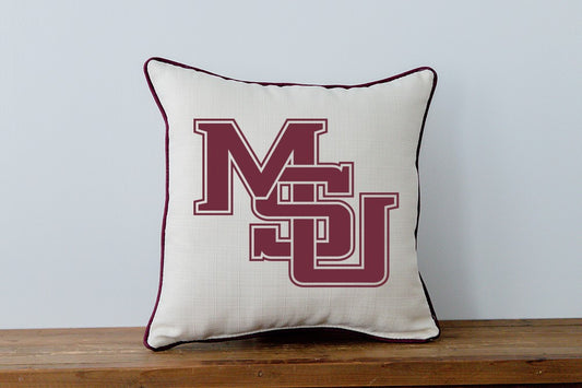 MSU Interlocking Logo Pillow