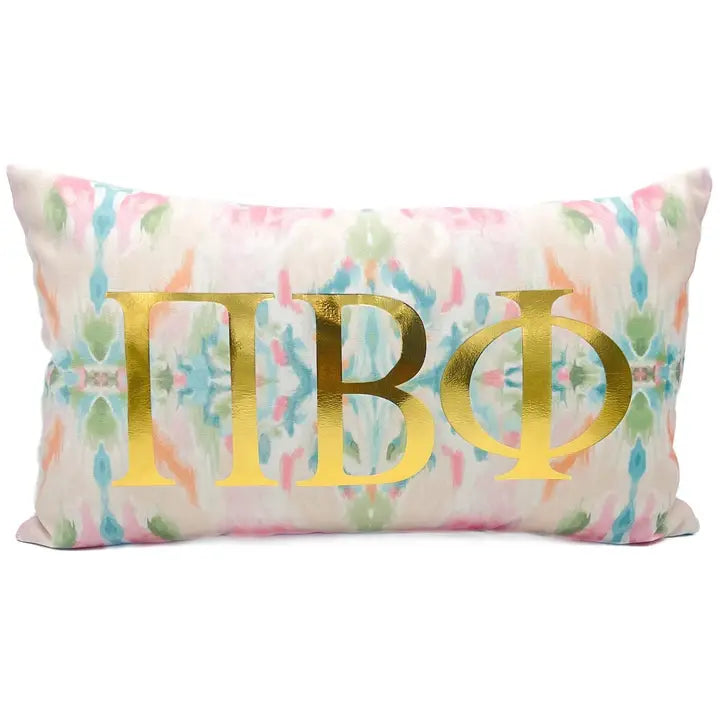 Gold Foil Kaleidoscope Sorority Pillow