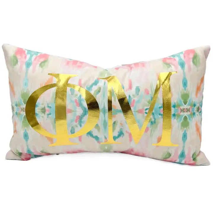 Gold Foil Kaleidoscope Sorority Pillow