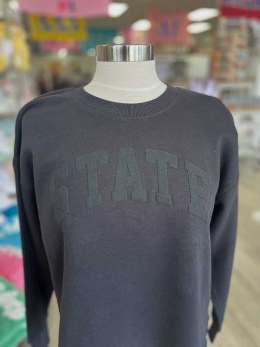 State Black Monochome Reverse Fleece Sweatshirt