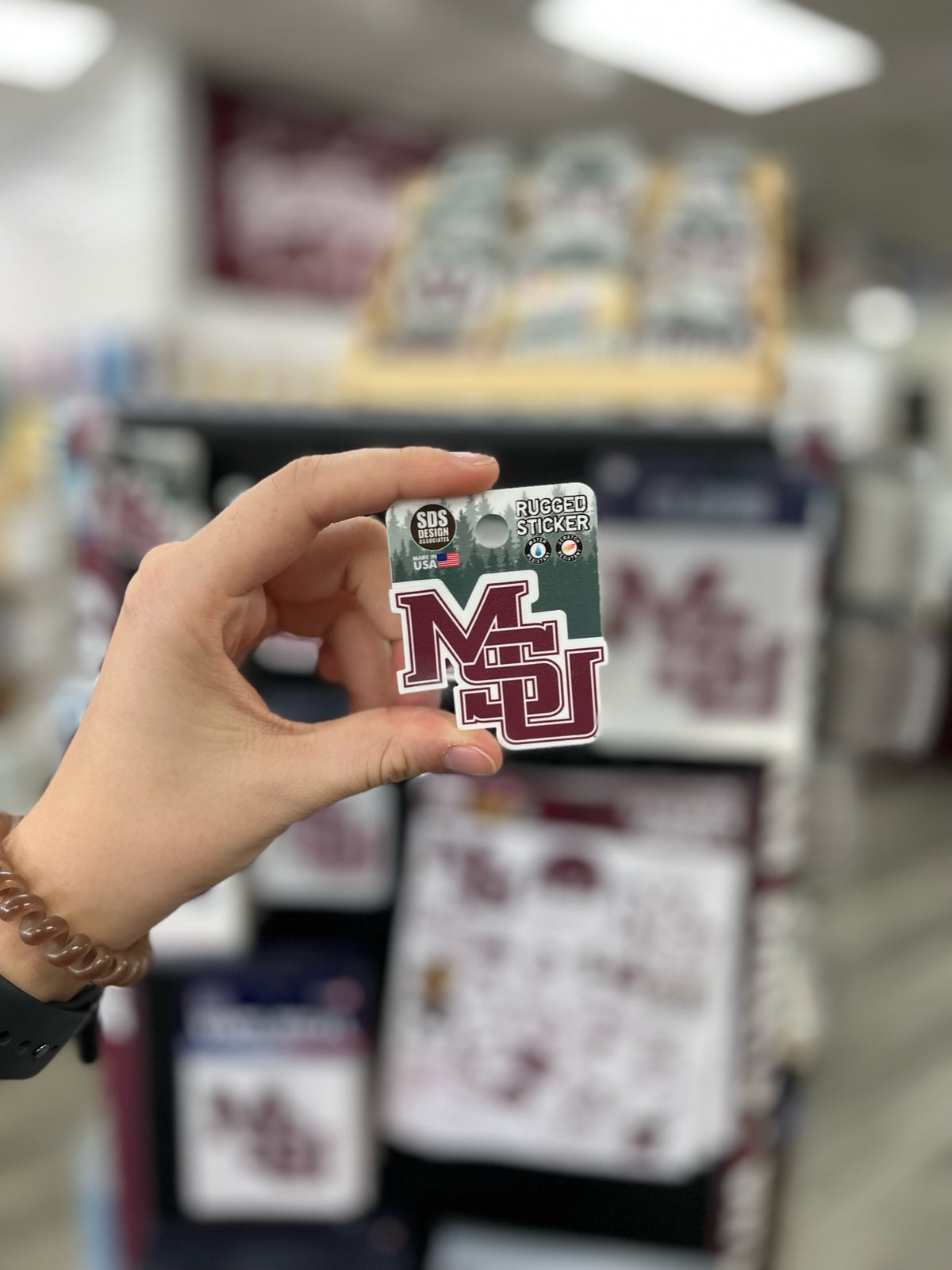 Msu Signshop Interlocking MSU Rugged Decal – University Screenprint Inc