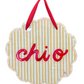 Scalloped Sorority Acrylic Doorhanger