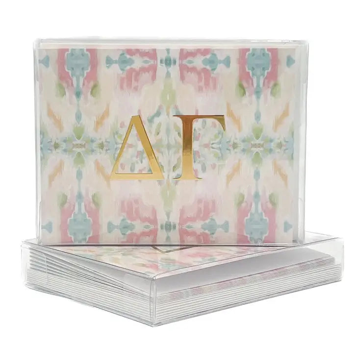 Gold Foil Kaleidoscope Sorority Notecards