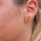 Oversized M Over S Gold Studs