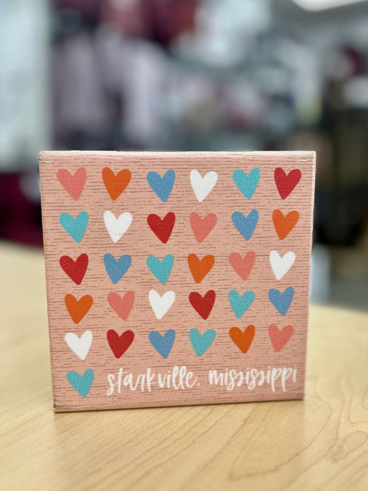 Starkville Heart Wood Block