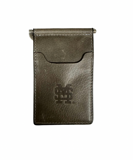 Grey M Over S Pocket Wallet with Clip Front