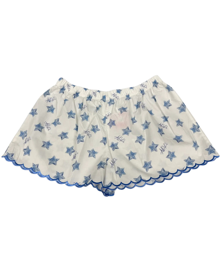 ADPi Cotton Scalloped Shorts