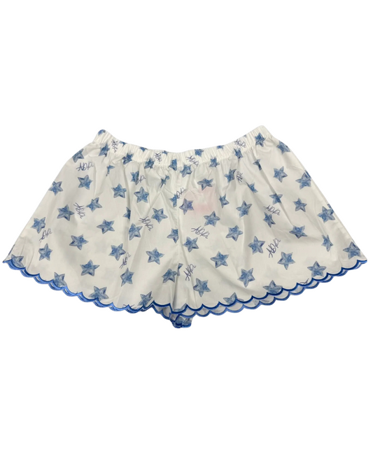 ADPi Cotton Scalloped Shorts